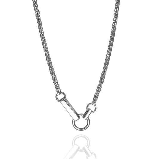 STAINLESS STEEL DOUBLE BAR NECKLACE